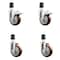 Service Caster 4 Inch 316SS Maroon Poly Swivel 1-3/4 Inch Stem Caster Lock Brake SCC, 2PK SS316TTLEX20S414-PPUB-MRN-2-S-2-134 - alternate 5